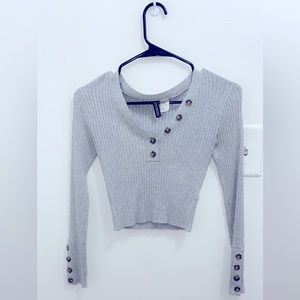 H&M long sleeve cropped top